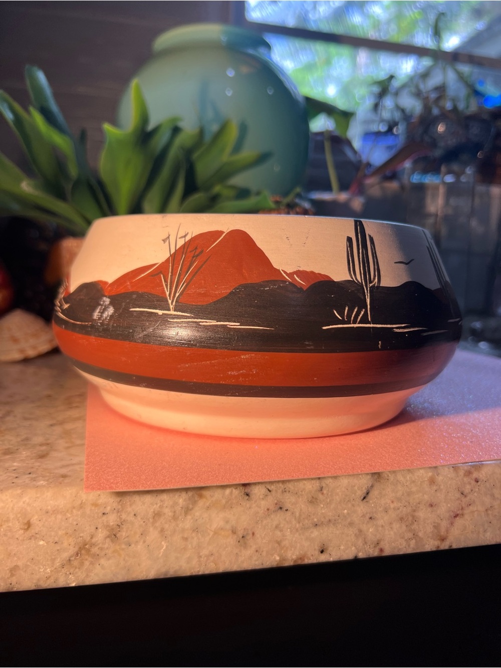 Super Cool Vintage Native American Signed vase bowl -Signed ‘Redeye’